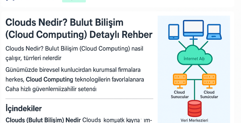 Clouds Nedir? Bulut Bilişim